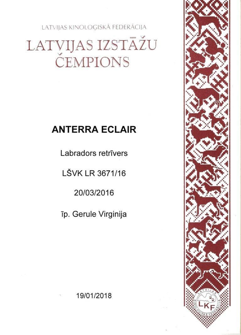 Ekleras – Latvijos Čempionas!